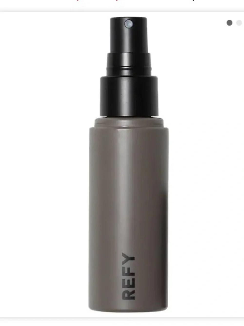 REFY Matte Setting Spray in Gray and Black Packaging